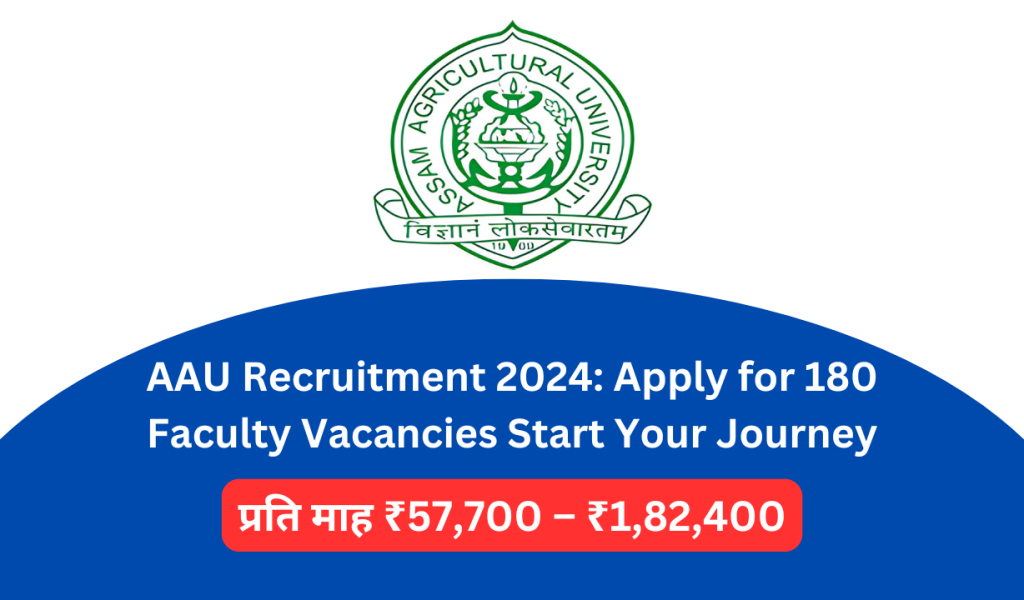 AAU Recruitment 2024: Apply for 180 Faculty Vacancies Start Your Journey