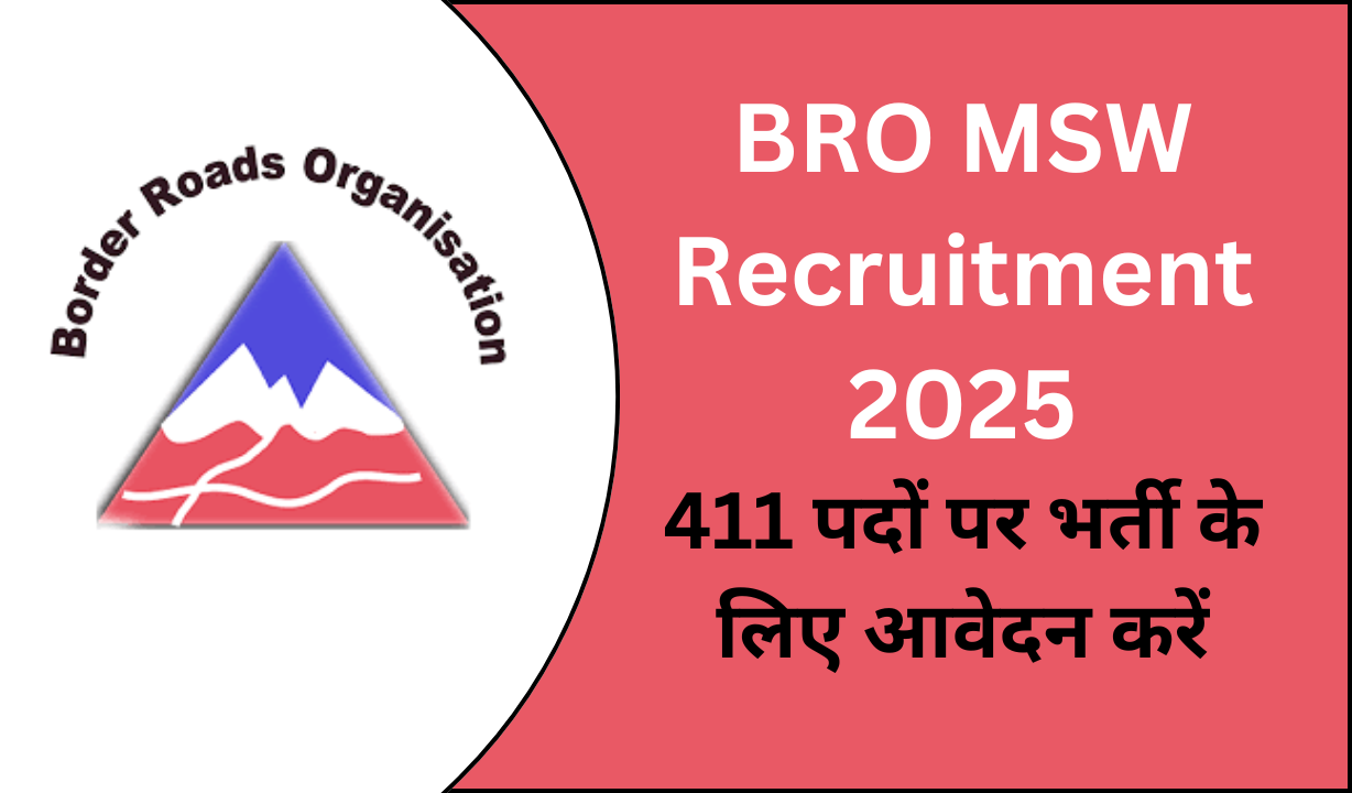 BRO MSW Recruitment 2025